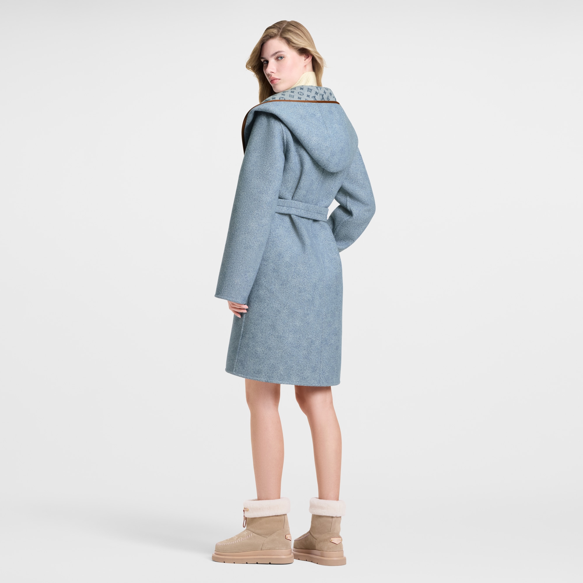 Reversible Signature Hooded Wrap Coat - Men - Discontinued Product